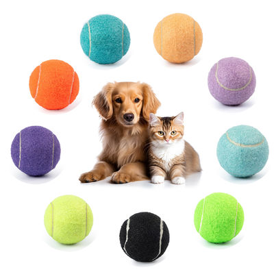 Beli Pet Bola Tenis Interaktif Anjing Mainan Bola Melempar Karet Anjing Mengunyah Mainan Macaron Warna pembuatan online