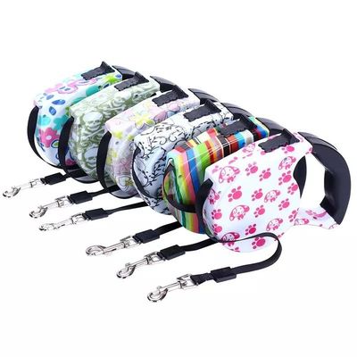 Beli Pet Nylon Tali Tali Rental Slip Adjustable Mewah Retractable Dog Leashes Volume Warna pembuatan online