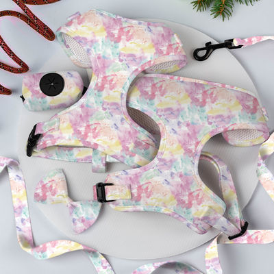 Beli Neoprene Bernafas Kit Berjalan Anjing Flora Puppy Leashes Harnesses pembuatan online