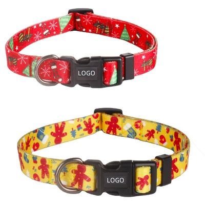 Beli Anjing Hadiah Anjing Polyester Natal Custom Waterproof Pet Collar Adjustable Mewah pembuatan online