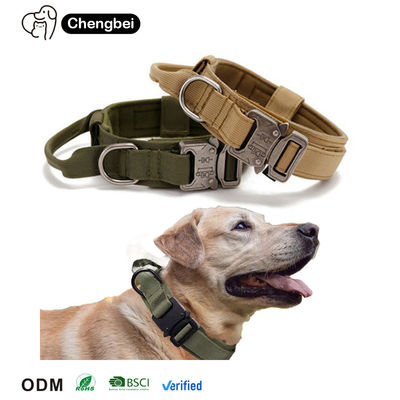 Beli Desainer Custom Luxury Desainer Nylon Metal Heavy Duty Pelatihan Tali Pet Collar Anjing Besar dan Tali Set untuk Taktis K9s pembuatan online