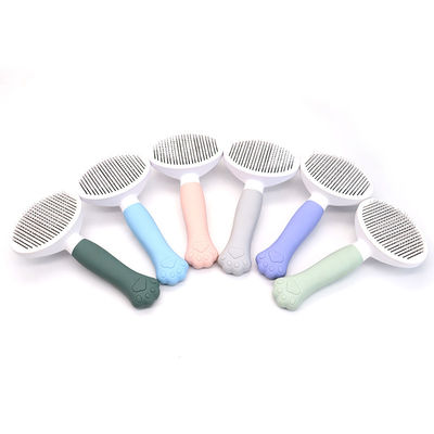 Beli Perawatan Pet Comb Brush Cat Paw Pet Hair Remover Stainless Steel Brushes Anjing Kucing pembuatan online
