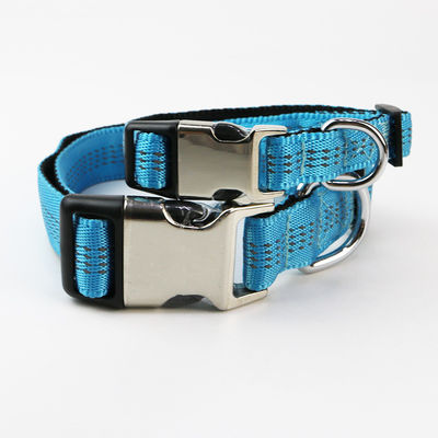Beli Kerah Anjing Lembut Reflektif Nylon Adjustable Custom Heavy Duty Webbing Padded Buckle Taktis pembuatan online