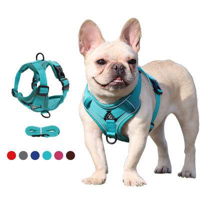 Beli Polyester Reflektif Pet Vest 1.5m Traction Leash Blue Dog Harness pembuatan online