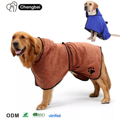 Beli Kafe Super Absorbent Pet Bathrobe Cepat kering Mikrofiber Dog Robe Semua Musim pembuatan online