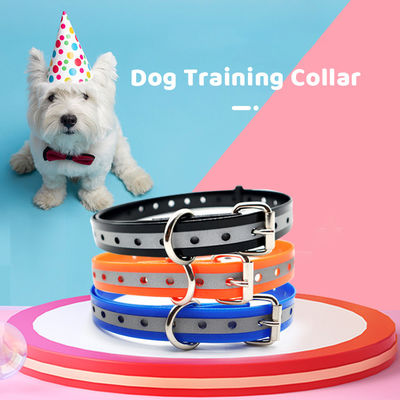 Beli All-Season Reflective Dog Collar Hundehalsband No Pull Adjustable TPU Hardware Buckle Pola Padat pembuatan online