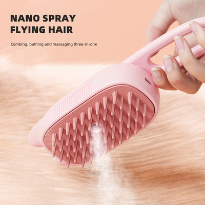 Beli Pet Grooming Brush Kucing Long Handle Listrik USB Air Spray Uap Comb Dog Hair Cleaner pembuatan online