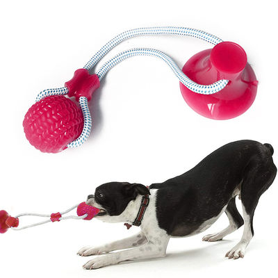 Beli Pet Dog Self Play Tug Pull Force Ventilasi tahan lama Kuat Gigi Pembersih Suction Cup TPR pembuatan online