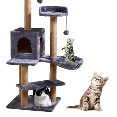 Beli Big Cat Tree Scratch Post Desain Asli Tali Kulit Palsu dengan Particleboard Logo Disesuaikan Logo pembuatan online