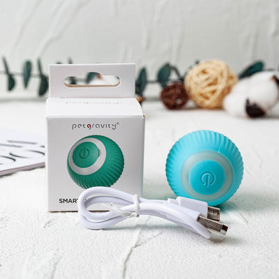 Beli Electric Cat Toy Ball Juguetes para Gatos untuk produk kucing hewan peliharaan dalam warna merah muda dan biru pembuatan online