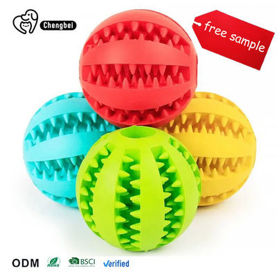 Beli Dog Chew Toy BallsPet Food Feeder Chew Tooth Cleaning Ball awet tahan gigitan lembut pembuatan online