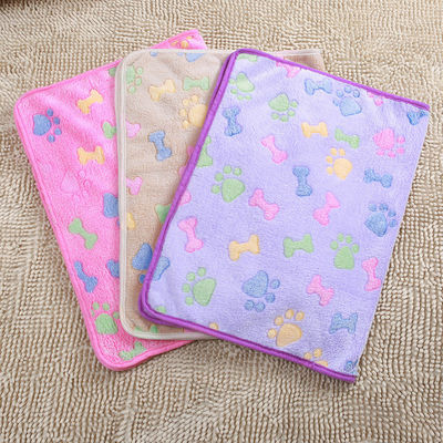 Beli Selimut Anjing Lembut Plush Koral Fleece Mekanis Cuci Hewan Peliharaan Istirahat Tidur Custom Printed pembuatan online