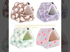 Chinchillas Hamster Pakaian Tidur Lembut Flannel Pet Rumah Kecil Cetak Pola Kelinci Tikus Hamster