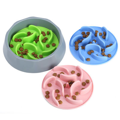 Non Otomatis Pet Slow Feeder Bowl Lipat Silikon Kucing Slow Feeder