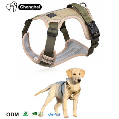 Reflektif Bernafas Tidak Tarik Dog Vest Harness Hitam Kain Oxford