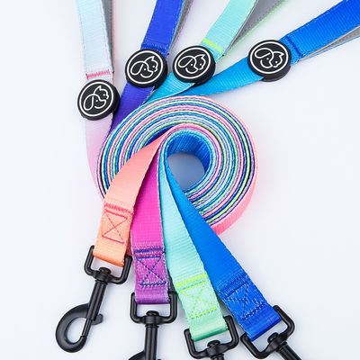 Gradient Waterproof Harness Collar Leash Set Blue Pink Purple Puppy Collar Dan Lead Set