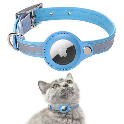GPS Adjustable AirTag Dog Collar Hewan Kecil Dog Collar Dengan Airtag Holder