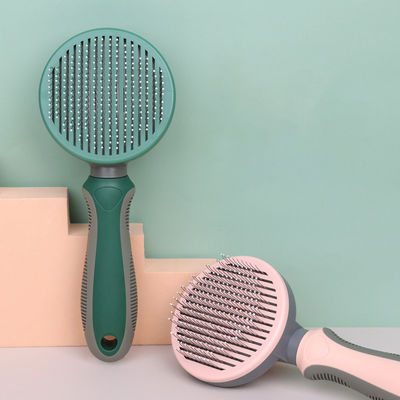 Pet Grooming Brush Slicker Brush Self Cleaning Portable Dog Cat Hair Removal Orange Combs