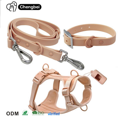 PVC dog collar And Leash Harness Custom Logo Waterproof Soft Set OEM ODM Diterima