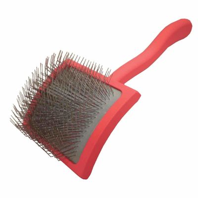 Pet Wire Grooming Brush Genggam Kayu Logam Long Pin Slicker Brush untuk Anjing Medium Besar