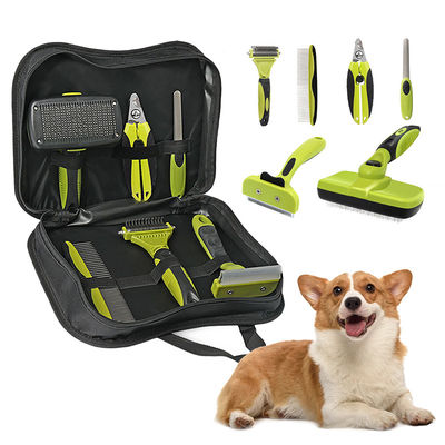 Set Sikat Anjing Disesuaikan Kit Pembersih Hewan 6 In 1 Alat Perawatan Hewan