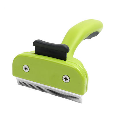 Green Dog Deshedding Tool Sustainable Self Cleaning Cat Brush