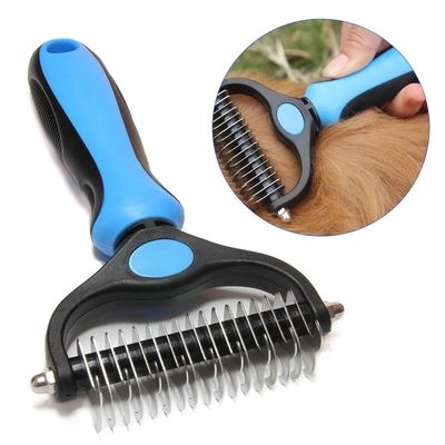 Pet Grooming Stainless Steel Brush 17 9cm Double Side Comb Anjing Rumah Tangga Berkelanjutan