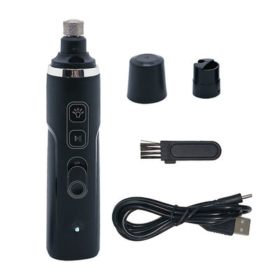 Hitam USB Pengisian Clipper Kuku Anjing Listrik LED Electric Pet Nail Trimmer