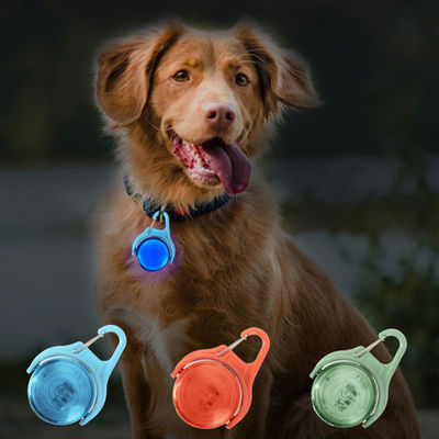 Disesuaikan Logo IPX8 Waterproof Disesuaikan Dog Light Up Tag untuk malam berjalan berkedip bercahaya USB dapat diisi ulang