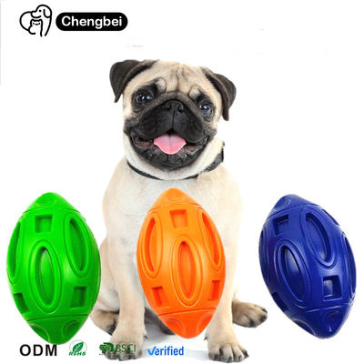 Dog Toy BallTough Squeaky Interactive Pet Toy Aggressive Chewers yang terbuat dari karet alami