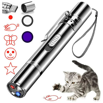 Ungu Merah Putih Laser Kucing Teaser Mainan Interaktif Mainan Kucing Isi Ulang