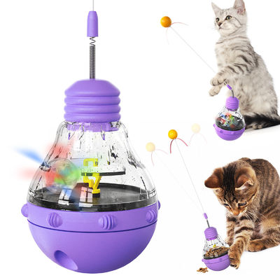 Makanan ringan 50ml Cat Treat Dispenser Electronic Interactive Cat Toys yang berkelanjutan