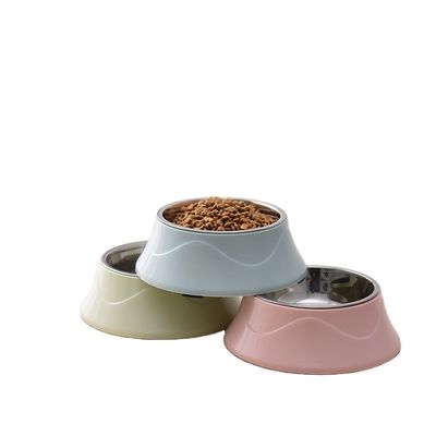 Stainless Steel Dogs Bowl Cat Food Bowl Custom Berwarna Kapasitas 400ML Desain Custom