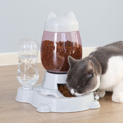 Pet feeder dan dispenser air 2 dalam 1 0,5kg Kapasitas Metode pembersihan mudah dengan air bersih