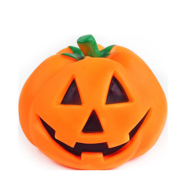 Halloween labu hewan peliharaan Squeak Toys Anjing Interaktif Karet Mengunyah Toys Etilena Interaktif